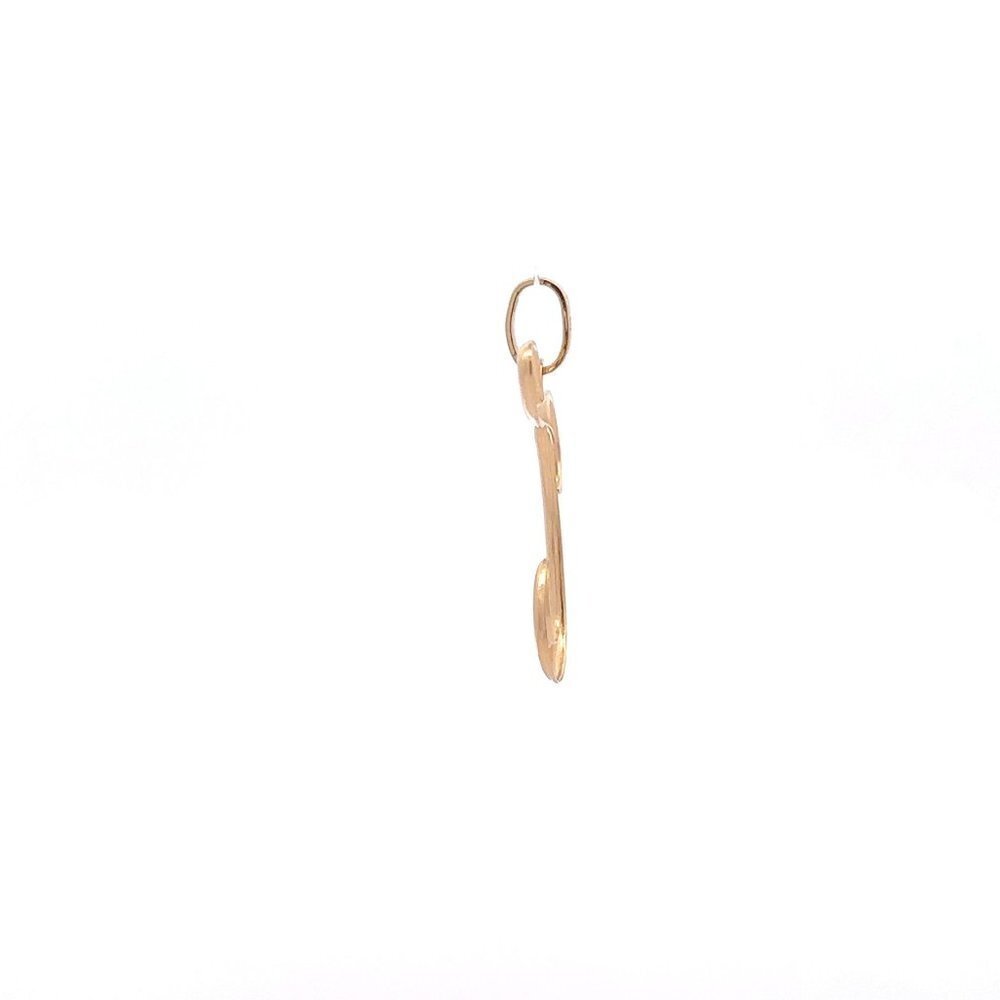18K Gold Pendant Letter T Initial 1.29 grams - Picture 5 of 9